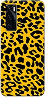Jim Orton matte finish designer shell case cover for Vivo V20 SE/Y70-Animal Skin Leopard Golden