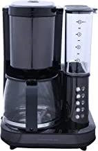 ALSAIF 1.25Liter 800W Electric Coffee Maker & Grander 10 Cups, Black E03413 2 Years warranty