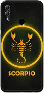 غطاء مصمم Khaalis لهاتف Honor 10 Lite - Gold Zodiac SCORPIO