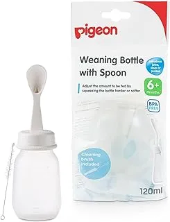 Pigeon weaning bottle with spoon, 120 ml- pack of 1 03328