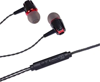 سماعة رأس Datazone السلكية ، تصميم رائع ، سماعات محمولة ، إلغاء الضوضاء ، صوت واضح ونقي ، EP-09 أسود / أحمر ، صغير وخفيف الوزن