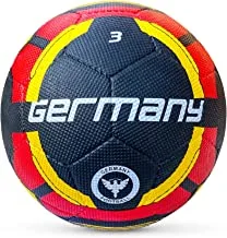 Vector X Germany Football (Multicolour, Size 3) | Rubber Moulded | Machine Stitched | 32 panel | Soccer Ball | Indoor, Outdoor Ball