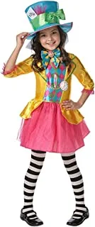Rubie's Official Disney Alice in Wonderland Mad Hatter Book Week and World Book Day Girls Costumes, 620650 Medium, Multi Color