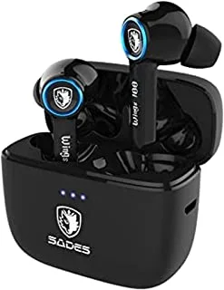 Wireless Headphones, Sports Bluetooth Headset, Single Or Dual Stereo Sound, Support Single Or Dual Connection, Dedicated Ear Cushions, 33 Hours Playtime, Black Tws-01.