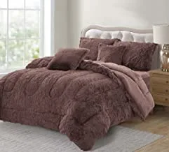 Moon Soft, Warm And Fluffy Winter Velvet Fur Comforter Set, 4 Pcs Cozy Bedding Set, Solid Color & Modern Trendy Stitched Design, Single Size 210 X 160 cm, Grey