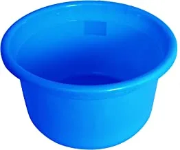 حوض استحمام بلاستيكي متعدد الأغراض غير قابل للكسر من Kuber Industries / حوض غسيل 25 لتر (أزرق)