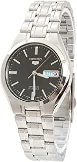 Seiko 5 Men's Black Dial Stainless Steel Automatic Watch - SNKG13J1