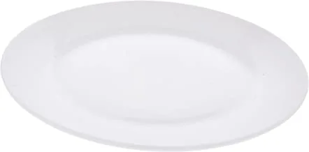 Royalford Porcelain Magnesia Flat Plate, White, 8 Inch, RF7997