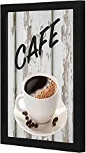 LOWHA Cafe Wall art wooden frame Black color 23x33cm By LOWHA