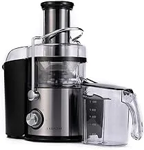 Lawazim Electric Stainless Steel Juicer 800W-1000ml- Sleek Modern Design Cold Press Dishwasher Safe Easy to Clean with Wide Chute and Automatic Pulp Separator Ejection- Fruits and Vegetables Extractor