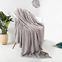 DONETELLA Fleece Blankets Single Size for All Season 370GSM - Premium Lightweight Anti-Static Throw for Bed Extra Soft Brush Fabric Warm Sofa Thermal Blanket 240 x 170 Cms (بطانية مخمل)