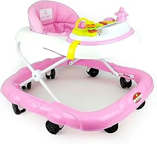 baby plus BP8992 Foldable And Multifunctional Walker, White-Pink