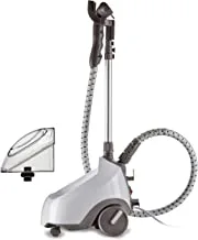Kenwood Garment Steamer 1500W with 2L Water Tank Capacity, Rotary Wheels, Folding Rack, Trouser Press, Glove GSP65.000WH White,