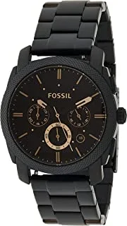 Fossil Men's Machine Chronograph, Black-tone Stainless Steel Watch, FS4682IE