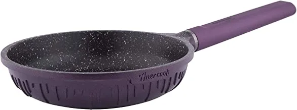 Amercook Kylie Non Stick Aluminium Open Frying Pan Size: 20Cm, Purple