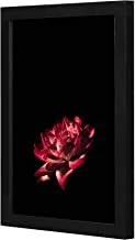 LOWHA Red Flower Wall art wooden frame Black color 23x33cm By LOWHA