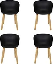 Neat Home Black Dining Table Chair Set, Consisting of 4 Pieces, Model Cheers, Black Color