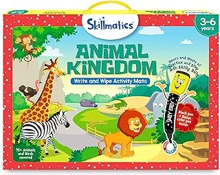 Skillmatics Write and Wipe Activity Mate Animal Kingdom, 3-6 Years - Pack of 1