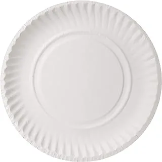 Hotpack White Disposable Plates - 100 Pcs