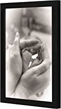 Lowha Hand Holding Small Feets Wall Art Wooden Frame Black Color 23X33Cm By Lowha