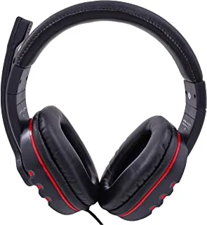 Gaming Headset 3.5 Mm,Wired Professional, Noise Reduction For Smart Devices, Pc, Laptop, Playstation, Xbox Dz-900I (Black / Red)