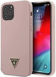 Guess Liquid Silicone Case W/Metal Logo For Iphone 12/12 Pro (6.1