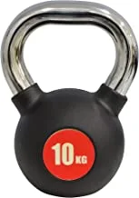 SKY LAND Rubber Coated Cast Iron Kettlebell with Chrome Handle