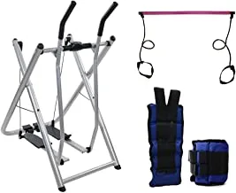 Fitness World Free Gyder Training Machine for Legs and arms with Multifunctional Pull Rope Crossfit Training Equipment and Fitness World Sand Weight for arms and Feet 3 Kg