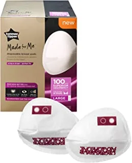 Tommee Tippee Made For Me Disposable Breast Pads 100 pcs Wrapped In Pairs Large Size