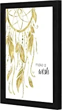 LOWHA Make a wish gold white Wall art wooden frame Black color 23x33cm By LOWHA