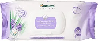 Himalaya Soothing & Protecting Baby Wipes Alcohol & Paraben Free for Sensitive Skin - 56 Wipes