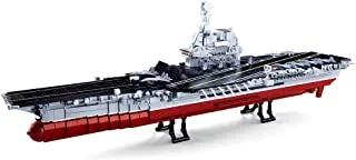 Sluban Model Bricks Series - Large Aircraft Carrier Building Blocks (68CM) - For Age 10+ Years Old - 1636Pcs