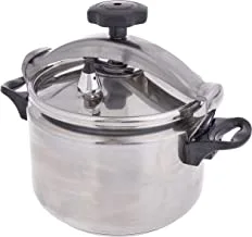 Al Saif Traditional Stainless Steel Pressure Cooker Size: 7Liter, Color: Silver