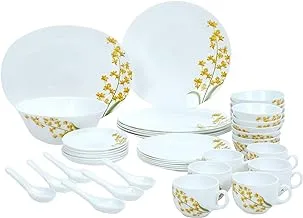 LaOpala 44-Piece Ivory Yellow Grace Dinnerware Set: A Fusion of Elegance and Practicality