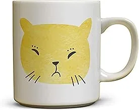 كوب سيراميك للقهوة أو الشاي من ديكالاك ، الوان ثابتة - صمم للحيوانات ، Sty1-Anml0005