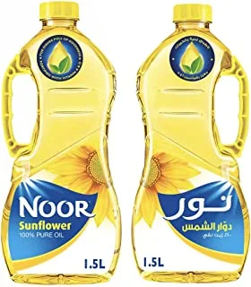 Noor, Sunflower Oil, 2 X 1.5L (Pack of 1)
