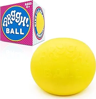 Power Your Fun Arggh Giant Stress Ball for Adults and Kids - Jumbo Squishy Stress Ball Fidget Toy, Anti Stress Sensory Ball Squeeze Toy (Yellow/Orange)
