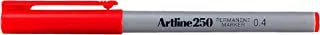 Artline EK-250 Fine Line Style Permanent Marker Pen with Red Ink 12 Pack, 0.4 mm Writing Width