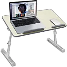 طاولة كمبيوتر محمول قابلة للضبط بارتفاع وزاوية قابلة للتعديل من IBAMA للكتابة في السرير والأريكة والأريكة مع وسادة مضادة للانزلاق ، مثالية للدراسة في السرير والأريكة