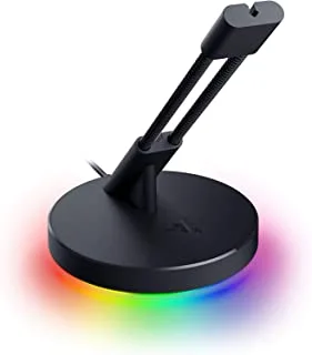 Razer Mouse Bungee V3 Chroma ، RGB Underglow Lighting ، تحكم في الحبل بدون سحب ، ذراع زنبركي مقاوم للصدأ - أسود