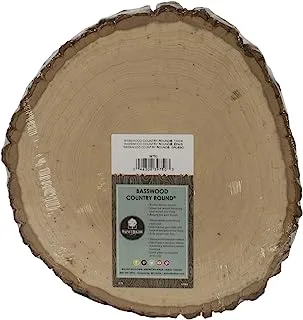 Walnut Hollow Basswood Country Round, Thick for Woodburning, Home Décor and Rustic Weddings