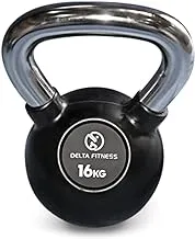 Delta Fitness Rubber Kettlebell, 16 kg Capacity