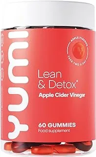 YUMI Apple Cider Vinegar Gummies x 60-1000mg | Natural Detox Cleanse | Unfiltered ACV | Vegan & Gluten-Free | Vitamin B-12 & Folic Acid | Apple Flavour