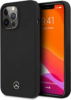 Mercedes Benz Liquid Silicone Case With Microfiber Lining For Iphone 13 Pro (6.1 Inches) - Black