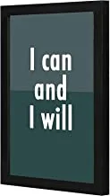 LOWHA LWHPWVP4B-428 I can and i will Wall art wooden frame Black color 23x33cm By LOWHA