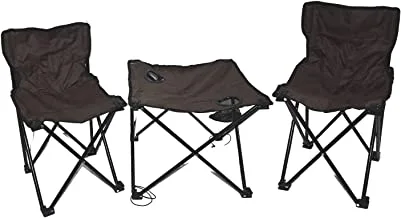 Me foldablel iron set chairs bag with pocket table al006/c-dark brown