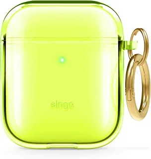 Elago Clear Hang Case for Apple Airpods - Neon Yellow