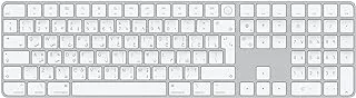 لوحة مفاتيح Apple Magic المزودة بمعرف اللمس ولوحة المفاتيح الرقمية (لأجهزة كمبيوتر Mac المزودة بسيلكون Apple) - عربي - فضي