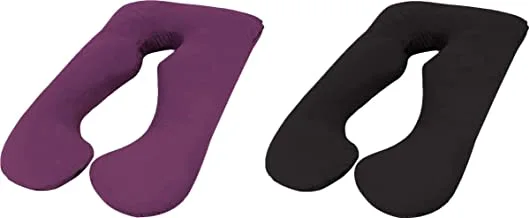 U Shape Comfortable Pregnancy & Maternity Pillow By Stylie,Purple with U Shape Comfortable Pregnancy & Maternity Pillow By Stylie,Black