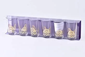 Wisteria Glass Moroccan Tea Tumbler set Marvel Gold /6PCS